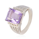 Eva Fairytale Purple Solitaire Ring Amethyst Purple